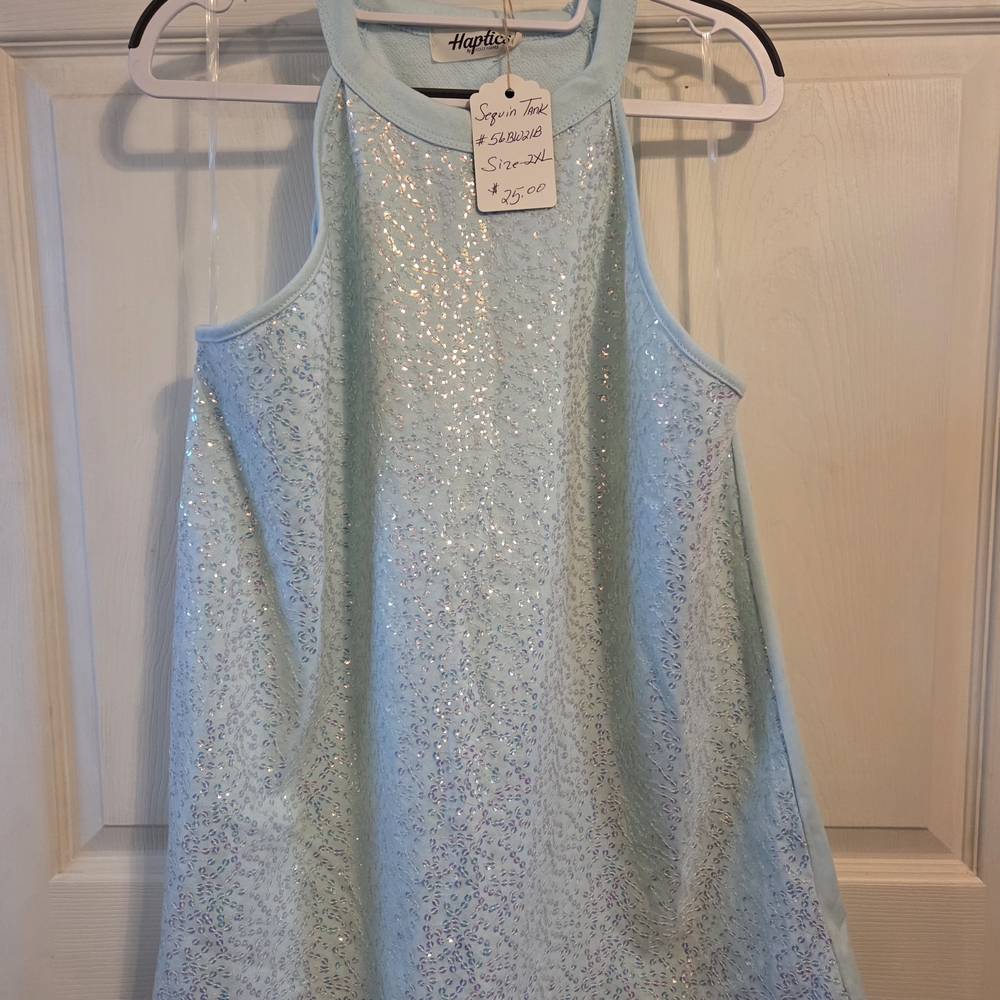Hapilife Sparkling Blue Women's Tank Top Perfect For Casual And So Pretty!